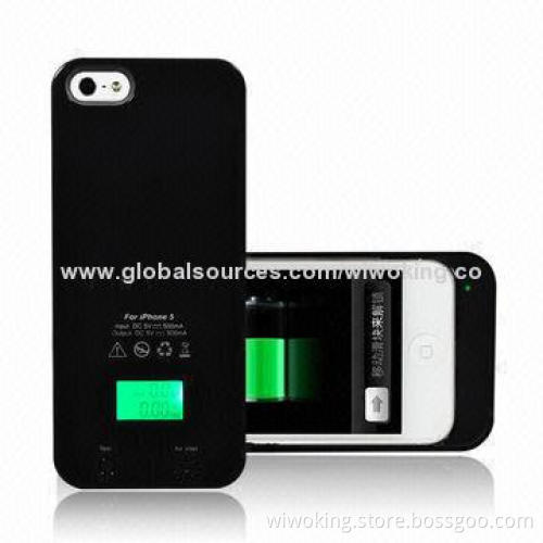 Emergency Battery Pack for iPhone 5, with Alcohol Tester, 2-in-1, New Power Charger Case